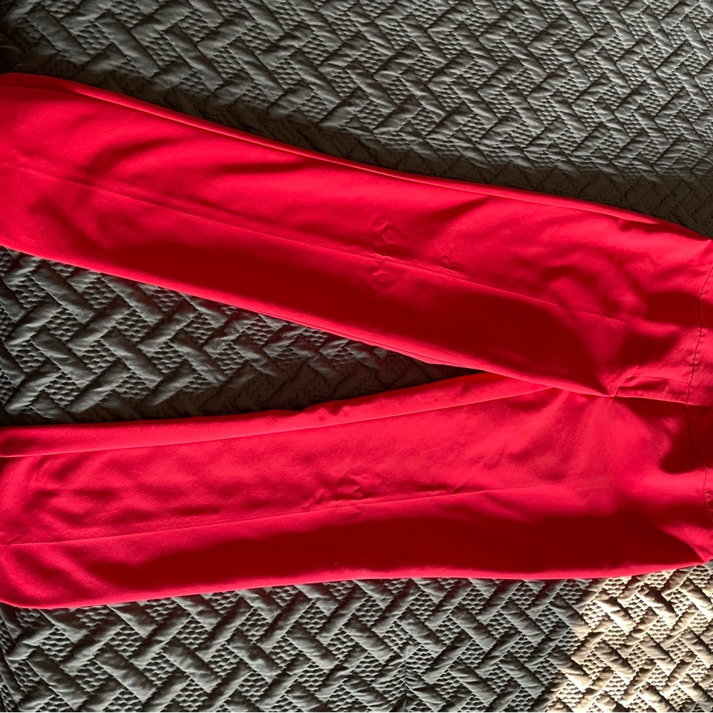 Ann Taylor red straight leg slacks